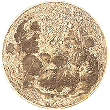 The map of the moon according to Giovanni Domenico Cassini
