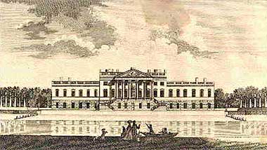 A view of of Wanstead House in 1771, the Palladian design completed 1722, demolished in 1825 - courtesy of Wikipedia