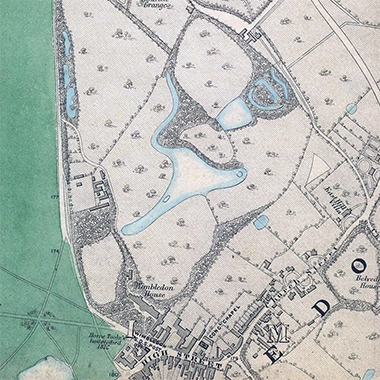 A part of Edward Stanton's 1870 map of Wimbledon - courtesy of Wikipedia