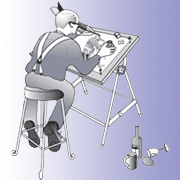 Illustration of a draftsman