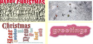 A selection of rough designs for the 2011/12 greeting cards