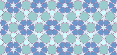 A coloured pattern based on the sub-grid