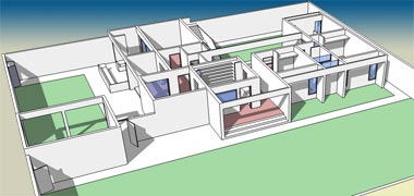 Housing layout axonometric