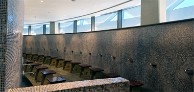 The area for ritual washing within the musalla – courtesy of Fadi Hassen