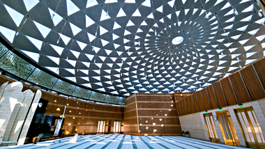 The ceiling of the musalla – courtesy of Fadi Hassen