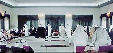 The Ruler in his majlis, 1966 – image developed from a YouTube video