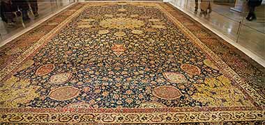 The Aradabil carpet displayed in the Victoria and Albert Museum