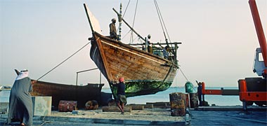 Lifting a boat out of the water