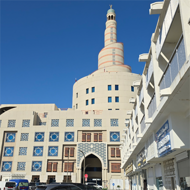 Entrance to the Fanar development looking north along al-Teeb street – courtesy of Fadi Hassen