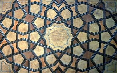 A cupboard panel photographed in Isfahan, 1975