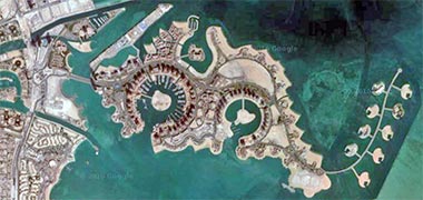 The Pearl development – courtesy of Google Earth