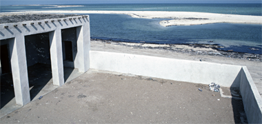 The north-east corner of the sahn of the mosque at al-Mufjar in the north of the peninsula, November 1985