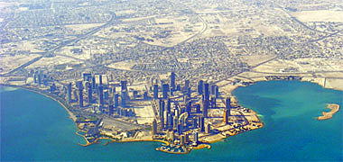 An aerial view of new development on the New District of Doha 