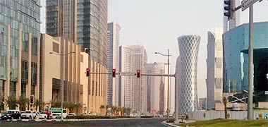 A street in the New District of Doha – with the permission of Lissa Barrows
