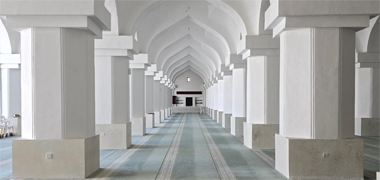 A view laterally south across the interior of the mosque – courtesy of Fadi Hassen