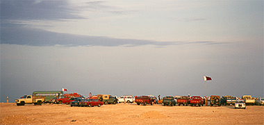 Badu trucks gathered for a razeef