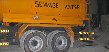 A sewage water tanker