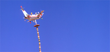 A model aircraft marking the holding of a tambura