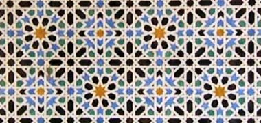Moorish mosaic tilework from Andalusia