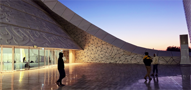 A view in the courtyard with the musalla seen on the left – courtesy of Fadi Hassen