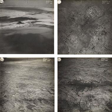 Four aerial images of and around Zubara dated the 6th May 1937 – courtesy of the British Library