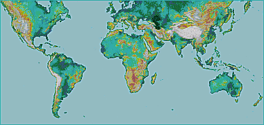 Map of the world, courtesy of NASA.