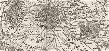 A detail of the map of Paris from http://www.davidrumsey.com/index.html