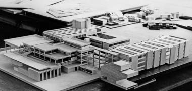 Part model of the administration area and an engineering faculty module