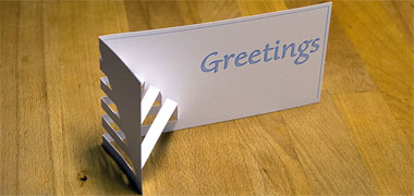 A card suited to a DL envelope