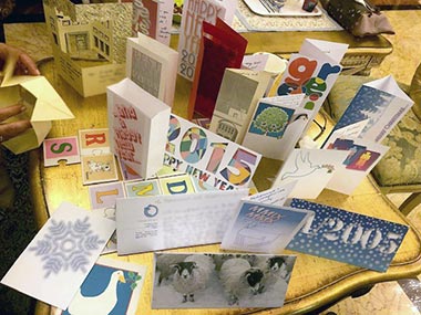 A collection of seasonal greeting cards