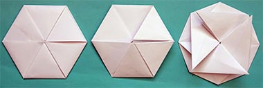 folded paper studies for octagonal and hexagonal elements suited to linking