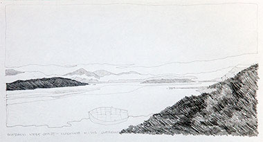 Sketch view on the Scottish west coast