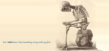 An old skeleton card