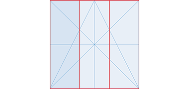 The division of a square into thirds