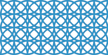 A repeating circular pattern centred on setting out lines