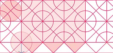 Alternative geometry for the connection between the chevrons and semicircles