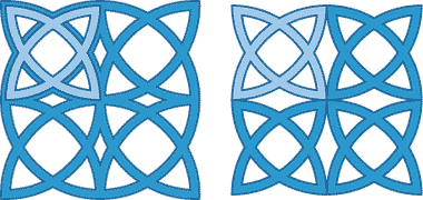 Alternative versions of the repeating circular pattern