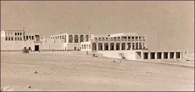 A view of Sheikh Ali’s compound in 1954 – with permission from Photos of Qatar’s Past’ on Facebook