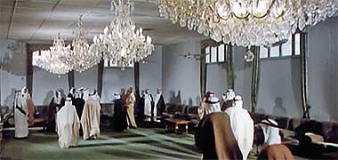 A majlis inside the Diwan al-Amiri, 1966 – image developed from a YouTube video