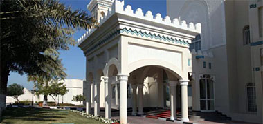The entrance to the Diplomatic Club in the New District of Doha