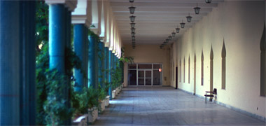 The east corridor within the Diwan al-Amiri courtyard, December 1975
