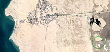 Location of the old airport at Dukhan – courtesy of Google maps