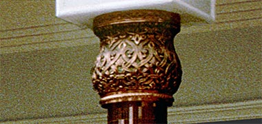 A capital detail in the atrium of the Guest Palace, November 1973