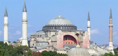 The Hagia Sophia mosque, Istanbul – by courtesy of Wikipedia