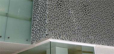 Part of an internal screen in the Liberal Arts and Science Building (LAS) in Education City