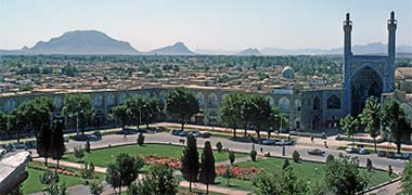 A view over the central maidan in Isfahan 1975