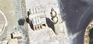 The leaning mosque at al-Shahaniyah – developed from an image on Google Earth
