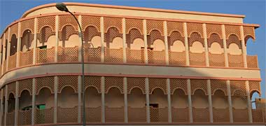 Mushrabiyah used to shade a wall and windows