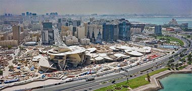 Aerial view of the development of the National Museum of Qatar – with permission from Ray Toh