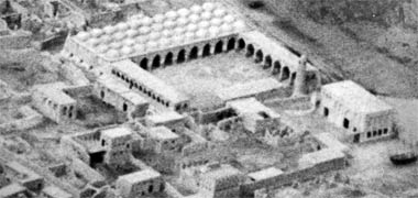An aerial view of the al-Qubib mosque taken from the south-east, 1952